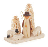Wooden Shepherd Sheep German Figurine – alternate view of the Christmas ornament