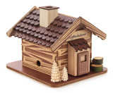 Forest Waterwheel Cabin Haus German Smoker – alternate view of the German Christmas smoker
