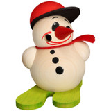 Happy MINI Snowman German Smoker – German Christmas smoker by Seiffener Volkskunst eG