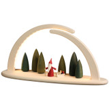Schwibbogen Illuminated LED Modern Light Arch with Santa Gnome – Christmas light arch by Seiffener Volkskunst eG