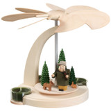 Forest German Pyramid Tealight Carousel |7.1 Inches Tall – Christmas pyramid by Seiffener Volkskunst eG