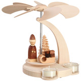 Santa Sleigh German Tealight Pyramid – Christmas pyramid by Seiffener Volkskunst eG