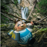 Happy MINI Beer Waitress German Smoker Incense Figure – alternate view of the German Christmas smoker
