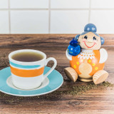 Miniature Happy German Smoker Incense Figure Grandma Teapot – alternate view of the German Christmas smoker