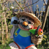 Chunky MINI Gardener German Smoker Incense Figurine – alternate view of the German Christmas smoker