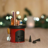Crottendorfer Brewing Kettle Smoker - RED – alternate view of the German Christmas smoker