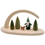 LED Wooden Light Arch Gnome with Dog - 24x13cm – Christmas light arch by Seiffener Volkskunst eG