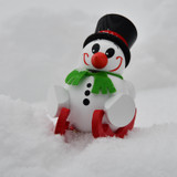 MINI Snowman on Sled German Smoker Incense Figure | 4 Inches | 10cm – alternate view of the German Christmas smoker