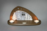 Santa Tealight Holder - German Arch - Schwibbogen – alternate view of the wooden candleholder