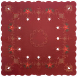 Winterträume DUO Satin Color: 117 bordeaux. ca. 85x85 cm – German handcrafted gift by Funke Stickerei GmbH