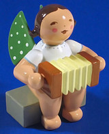 WENDT & KÜHN Angel Concertina Figurine Kuhn Sitting – alternate view of the Christmas ornament
