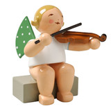 WENDT & KÜHN Blonde Angel Viola Figurine Sitting – Christmas ornament