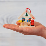 Ornament House - Santa Claus In The Workshop – alternate view of the Christmas ornament
