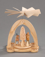 Natural Forest Travelers Tealight Pyramid - Single Tier – alternate view of the Christmas pyramid