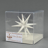 Poinsettia Wood Pointy Stars German Ornaments 7cm - Sold Individually – alternate view of the Christmas ornament