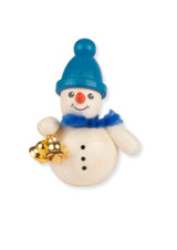 Small Snowmen with Bells Figurines | 2 Inches Tall – alternate view of the Christmas ornament