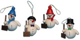 Snowman and Shovel Ornament | 2 Inches Tall – alternate view of the Christmas ornament
