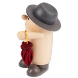 Rudi the Incense Burner - Holding Umbrella in Natural and Gray – alternate view of the German Christmas smoker