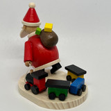 Santa pulling Train Small Figurine – alternate view of the Christmas ornament