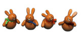 Small Bunny Figurine Set – Christmas ornament by Holzwaren Egermann