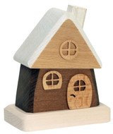 Medium Cabin Cottage Incense Smoker - House Smoker – alternate view of the German Christmas smoker
