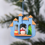 Snowman - City Gate Wooden Ornament – alternate view of the Christmas ornament