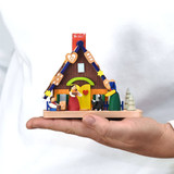 Hansel & Gretel with Animals Cabin German Smoker – alternate view of the German Christmas smoker