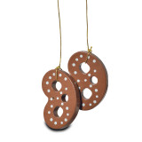 Pretzel Light Brown Ornament Set | 4 cm – alternate view of the Christmas ornament
