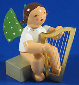 WENDT & KÜHN Sitting Angel Harp Figurine – alternate view of the Christmas ornament