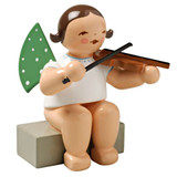 WENDT & KÜHN Sitting Angel Violin Figurine – alternate view of the Christmas ornament