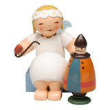 WENDT & KÜHN Goodwill Snowflake Marguerite Angel with Smoker – German Christmas smoker