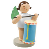 WENDT & KÜHN Standing Angel Drum Figurine – alternate view of the Christmas ornament