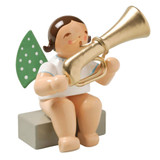 WENDT & KÜHN Sitting Angel Tuba Figurine – alternate view of the Christmas ornament