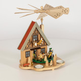 Tealight Forester Pyramid House | 29cm Tall – alternate view of the Christmas pyramid