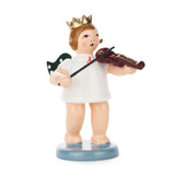 Angel with Crown and Violin – Christmas ornament by Kunstgewerbliche Drechslerei Ellmann
