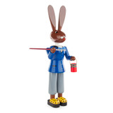 Large Blue Rabbit Easter Figurine – Christmas ornament by Jan Legler eK