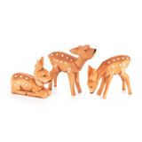 Three Carved Fawns | 2.5cm – Christmas ornament by Baumanns Holzschnitzerei