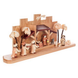 Large Wooden German Nativity Set | 18cm x 45cm – alternate view of the Christmas ornament