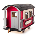 German DIY Smoker KIT - Train Wagon – alternate view of the German Christmas smoker