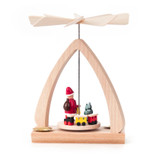 Santa with a Train - Small 6.6" Pyramid – alternate view of the Christmas pyramid