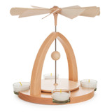 Tealight Pyramid with No Figures | 22cm – alternate view of the Christmas pyramid