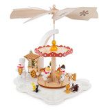 Snowman Merry-Go-Round Pyramid – alternate view of the Christmas pyramid