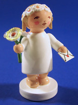 WENDT & KÜHN Goodwill Snowflake Blonde Angel Carrying Flowers – alternate view of the Christmas ornament
