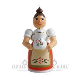 Lady with Coffee Jug Incense Smoker | 17 cm – alternate view of the German Christmas smoker
