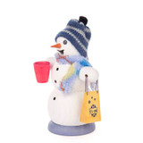 Snowman with Mug of Hot Wine Incense Smoker | 5.2 Inches Tall – alternate view of the German Christmas smoker