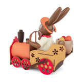 Bunny In a Train German Incense Smoker – alternate view of the German Christmas smoker