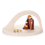 Nativity Tealight Holder | 12cm Tall – alternate view of the wooden candleholder
