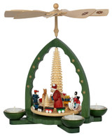 Christmas Santa Bringing Toys Carousel Pyramid – alternate view of the Christmas pyramid