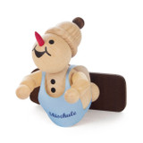 Happy Snowman Snowboarder Figurine – alternate view of the Christmas ornament