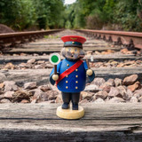 Railway Conductor German Smoker Incense Figurine – alternate view of the German Christmas smoker